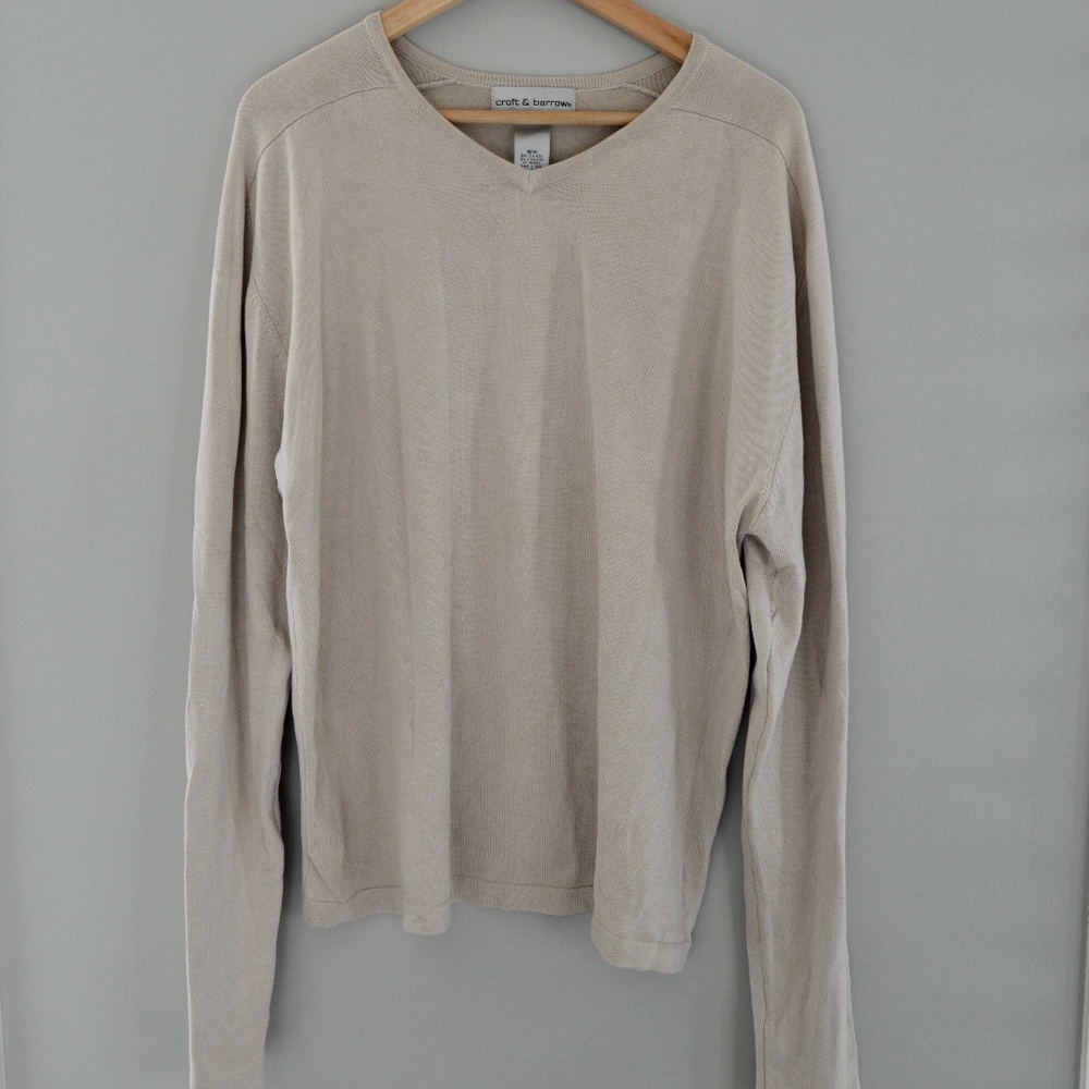 Croft & Barrow Women's Oversized Tan Silk Sweater